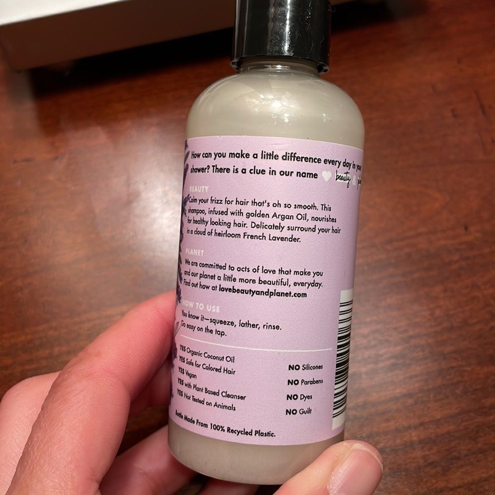 NWT Love Beauty and Planet Argan oil and lavender shampoo - Picture 3 of 5